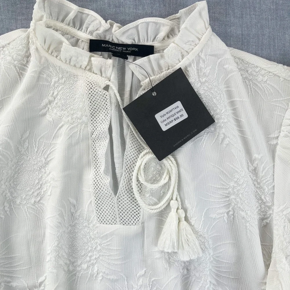 MARC NEW YORK | Beautiful Hem Blouse | Antique White - Picture 7 of 7